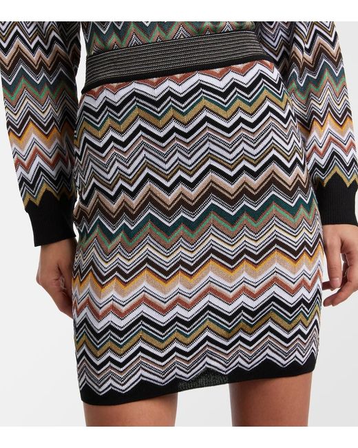 Missoni Brown Zig Zag Miniskirt