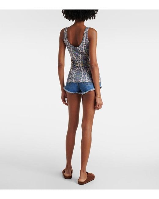 Etro Blue Printed Top
