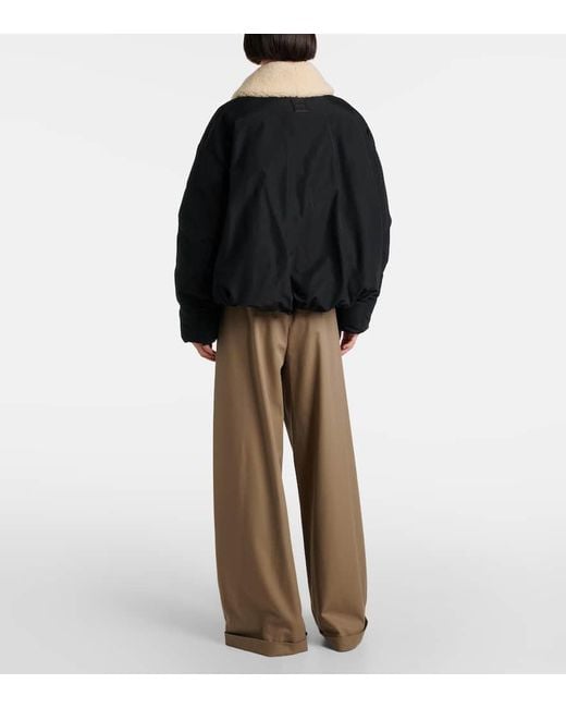 Giacca Imbottita Convertibile Con Shearling di Loewe in Black