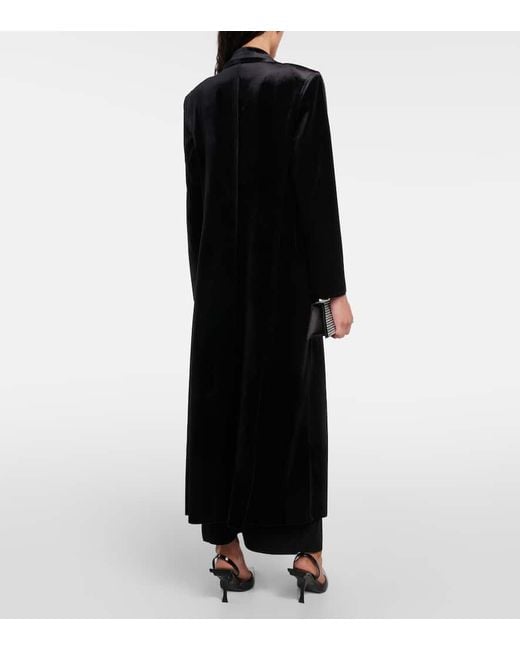 Cappotto in velluto di Norma Kamali in Black