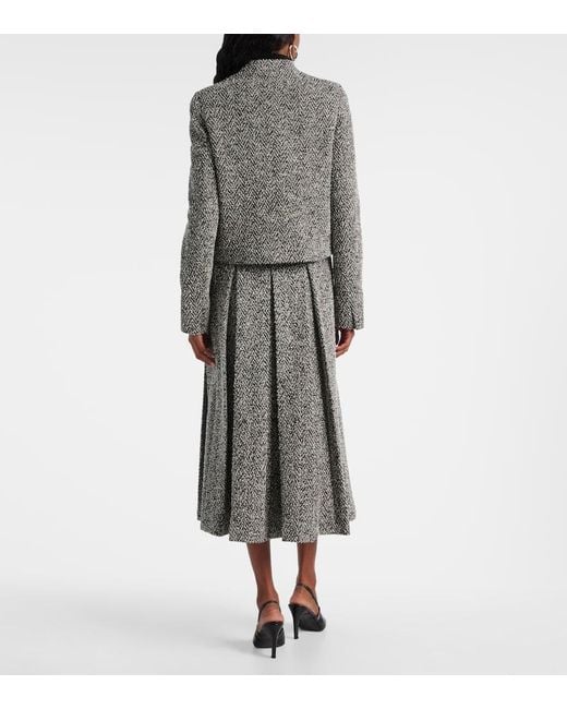 Max Mara Gray Donald Cotton And Wool-Blend Jacket
