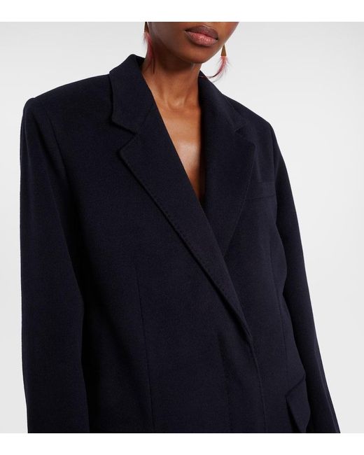 Isabel Marant Blue Mantel Ellenita Aus Einem Wollgemisch