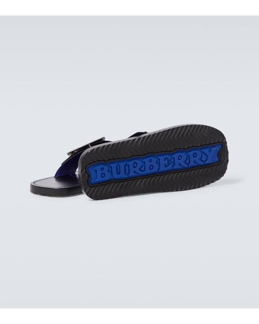 Burberry Blue Leather Sandals for men