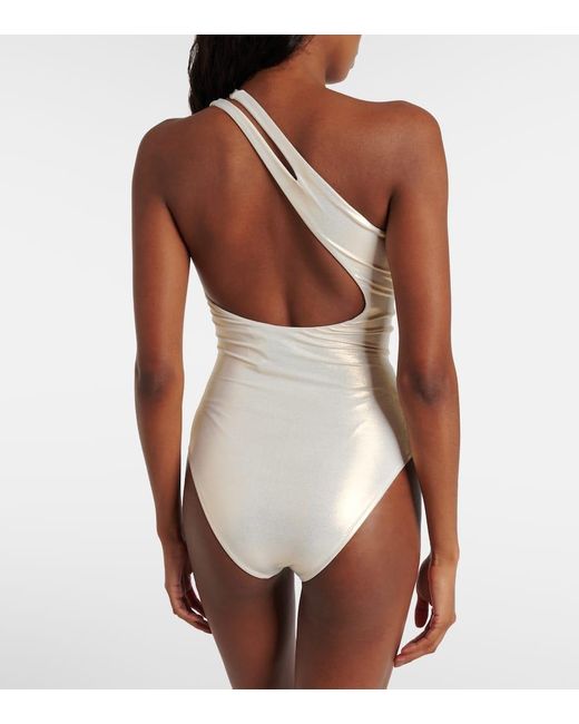 Melissa Odabash White Jamaica Metallic Swimsuit