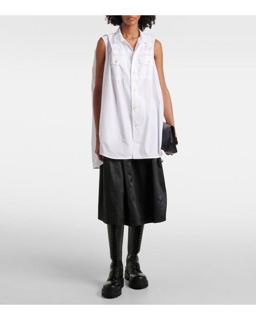 Sacai White Poplin Minidress