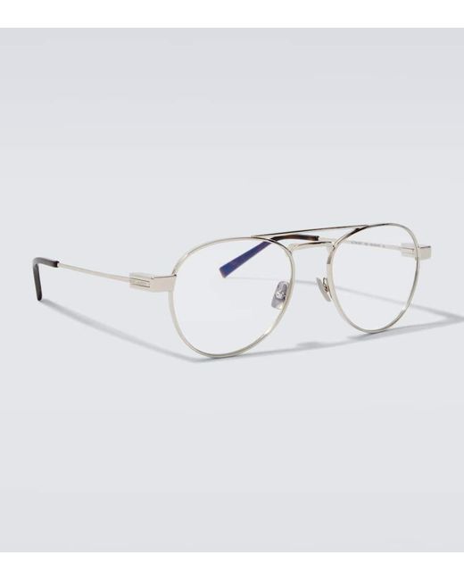 Saint Laurent Metallic Sl 808 Opt Aviator Glasses for men