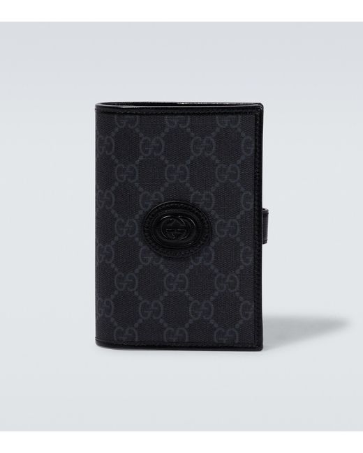 Gucci GG Embossed Passport Holder in Black for Men Lyst