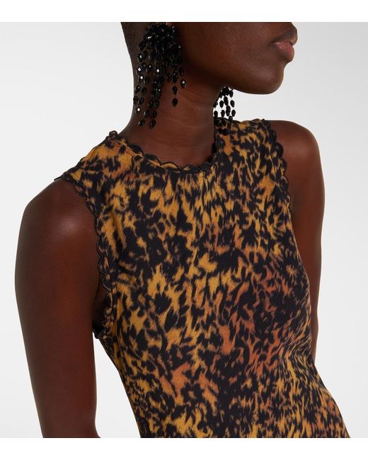 Ulla Johnson Yellow Clea Printed Midi Dress