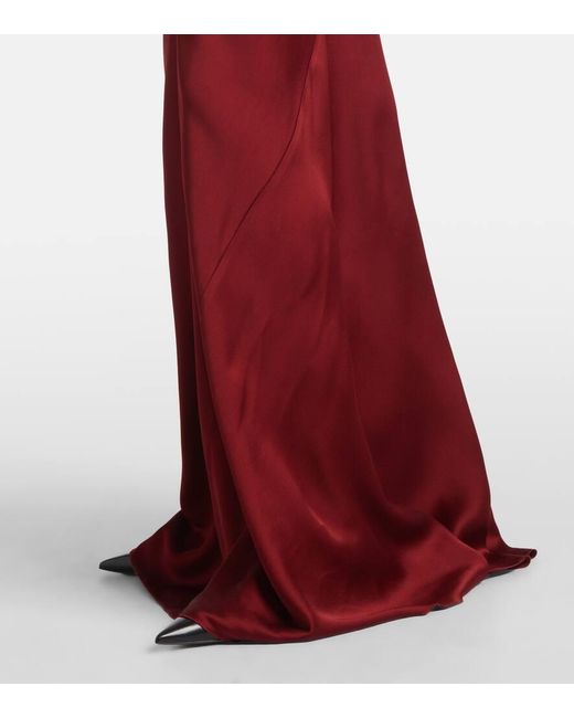 Victoria Beckham Red Crepe Satin Gown