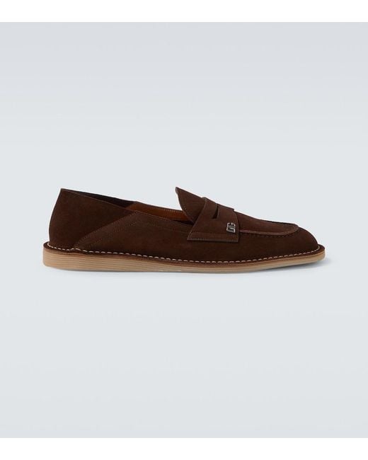 Dolce & Gabbana Brown New Florio Ideal Leather Penny Loafers for men