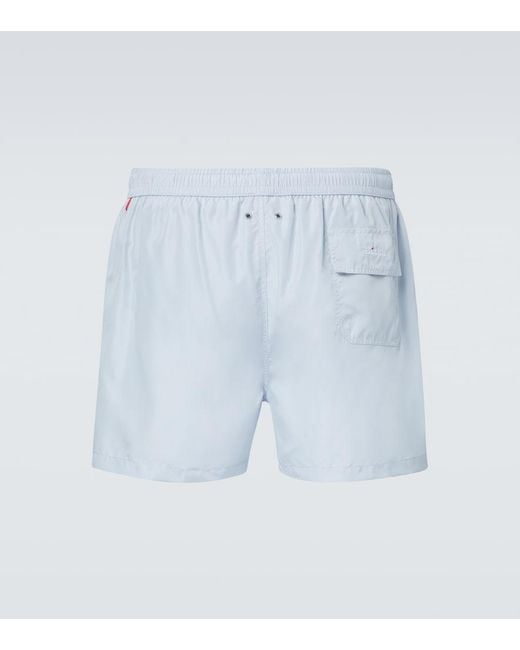 Kiton Blue Logo Swim Trunks for men