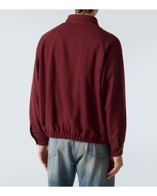 A.PRESSE Red Cashmere Blouson Jacket for men