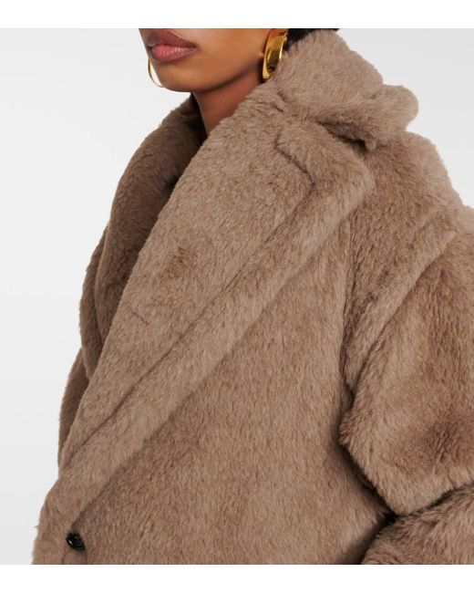 Giacca Espero in teddy di alpaca, lana e seta di Max Mara in Natural