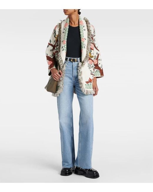 Re/done Blue High-Rise Wide-Leg Jeans