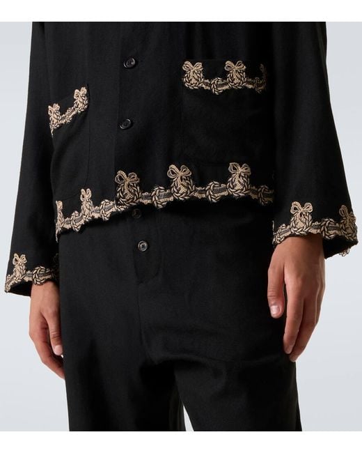 Surchemise Laurelist En Laine Bode pour homme en coloris Black