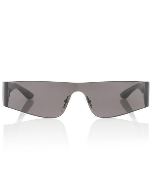 Balenciaga Synthetic Mono Rectangular Sunglasses in Gray | Lyst