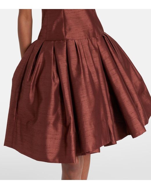 ShuShu/Tong Brown Bow-Detail Mini Dress
