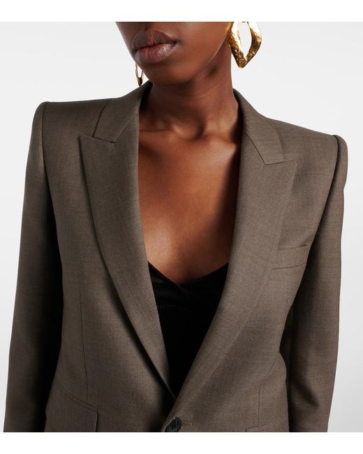 Saint Laurent Brown Wool Blazer