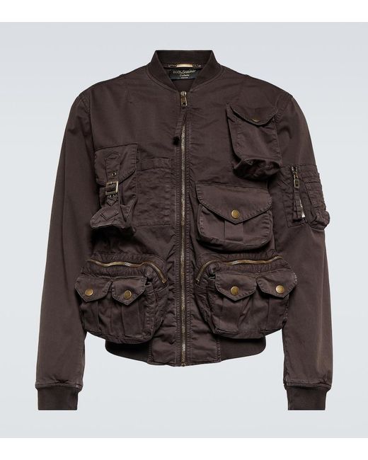 Dolce & Gabbana Black Cotton Jacket for men