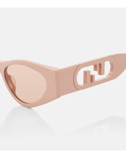 Fendi Pink O'Lock Cat-Eye Sunglasses