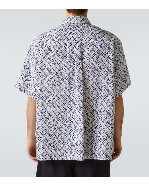 Camisa De Algodon Estampada Plan C de hombre de color Blue