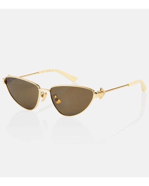 Bottega Veneta Brown Turn Cat-eye Sunglasses