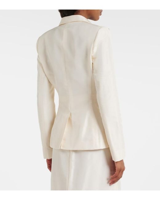 Gucci Natural Silk Faille Blazer