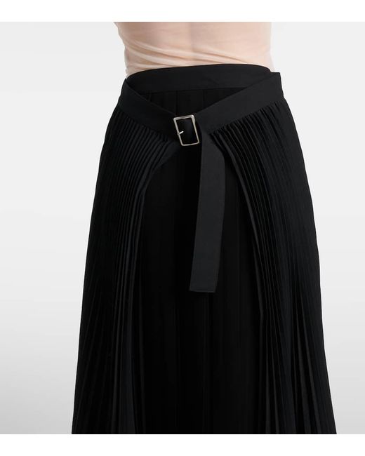 Junya Watanabe Black Maxirock Aus Einem Wollgemisch