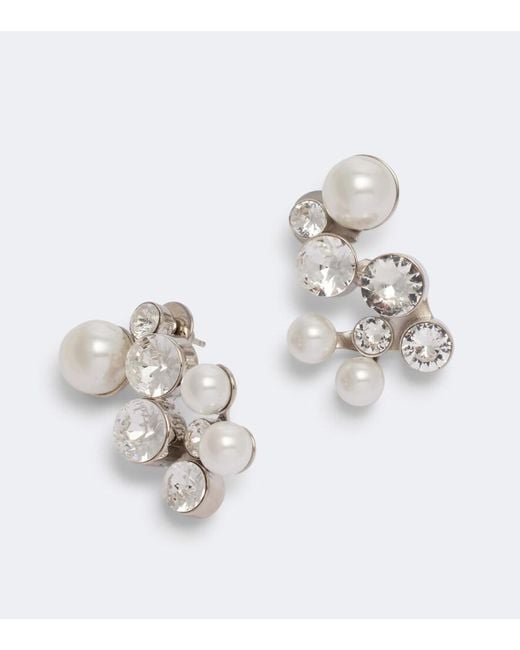 Dries Van Noten Metallic Crystal-Embellished Earrings