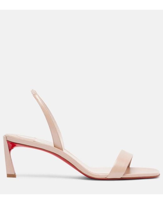 Christian Louboutin Pink O Condora 55 Leather Slingback Sandal