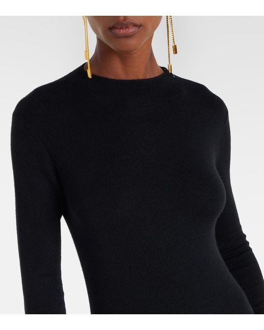 Tom Ford Black Maxikleid Aus Einem Kaschmirgemisch