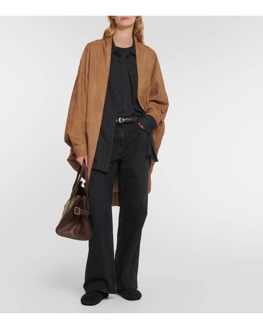 The Row Hugo Black Slides | Lyst
