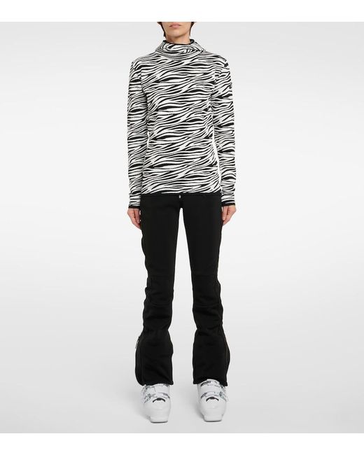 Jet Set Multicolor Zoey Zebra-Print Jacquard Hoodie