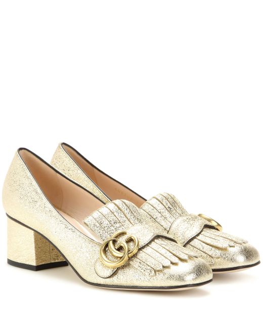 Gucci Marmont Metallic Loafers
