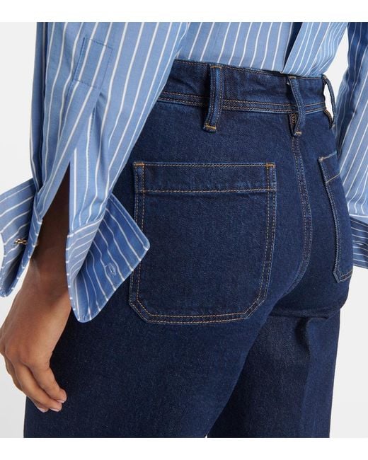 Polo Ralph Lauren Blue High-Rise Wide-Leg Jeans