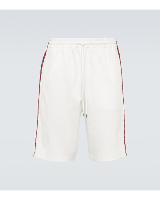 Gucci White Jacquard Cotton Jersey Shorts for men