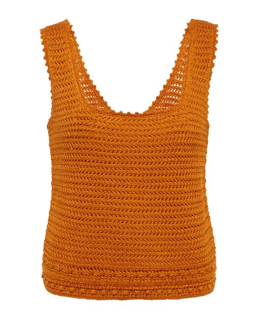 orange knit tank