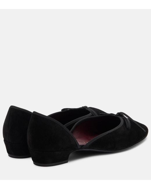 Herbert Levine Black 24/7 Suede Ballet Flats