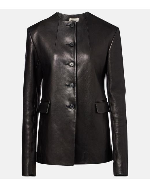 Khaite Black Jameson Leather Jacket