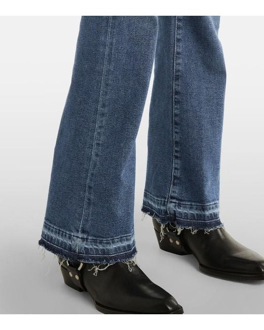 7 For All Mankind Blue Mid-Rise Jeans Bootcut Tailorless