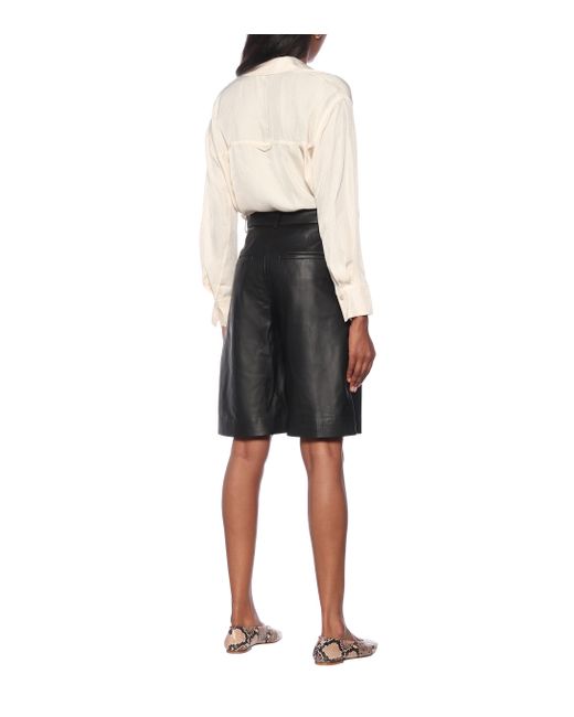 bermuda leather shorts