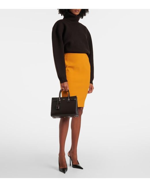 Saint Laurent Black Tote Sac De Jour Baby Aus Leder
