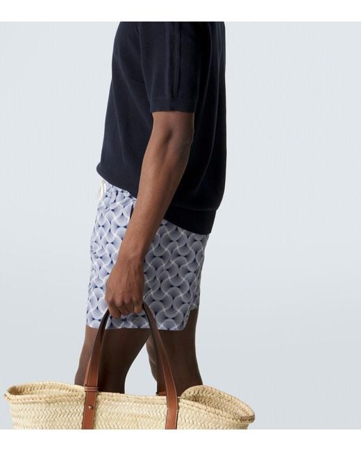 Frescobol Carioca Blue Rino Cotton And Silk Polo Shirt for men