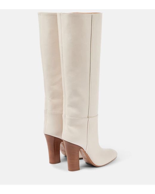Paris Texas Lavinia 100 Leather Knee-Length Boots in White | Lyst