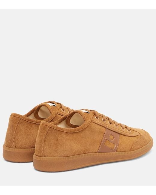 Isabel Marant Brown Suede Lace-Up Sneakers