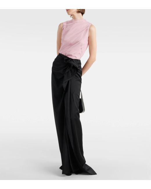 Dorothee Schumacher Pink Draped Tulle Top