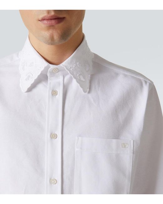 Valentino White Cotton Shirt for men