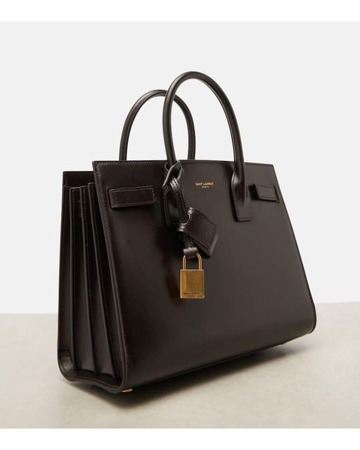 Saint Laurent Black Tote Sac De Jour Baby Aus Leder