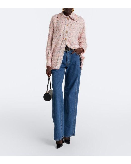 Balmain Pink Tweed Overshirt