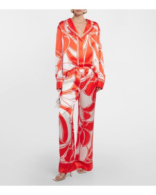 Sir Red Weite Hose Ramona Aus Seidensatin